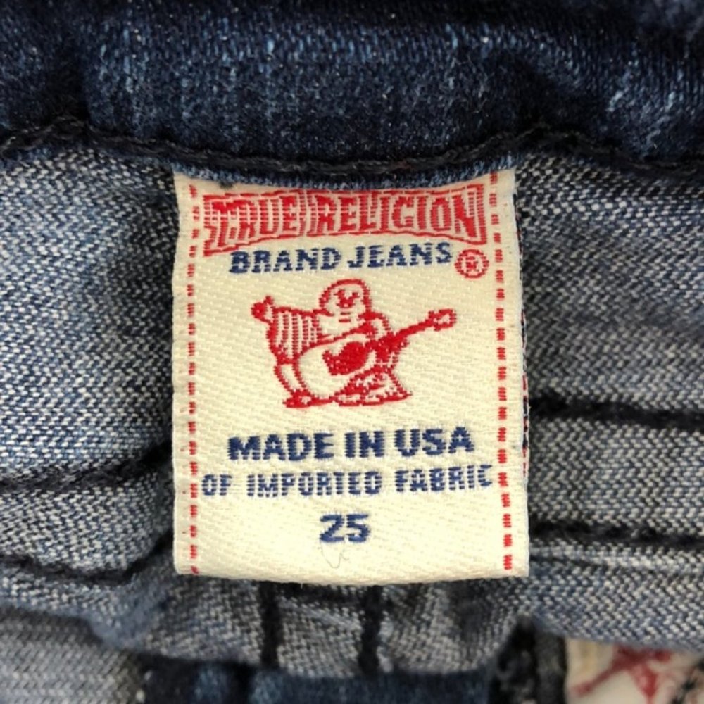 True Religion Blue Denim Jess Shorts, 25 - Picture 5 of 8